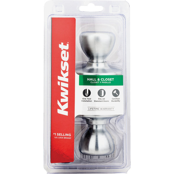 Kwikset Satin Chrome Mobile Home Passage Lockset