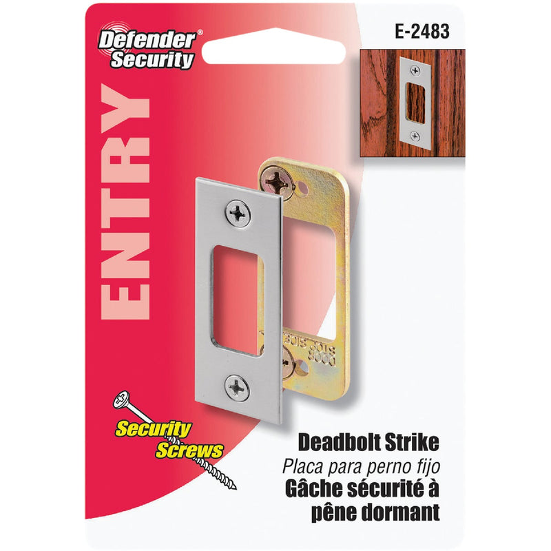 Defender Security Satin Nickel High Security Deadbolt Strike