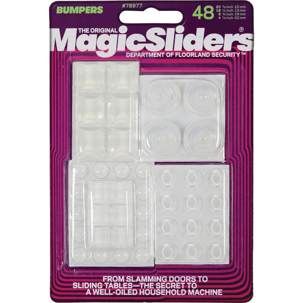 Magic Sliders Clear Self-Stick Value Pack Bumper (48 Pack)