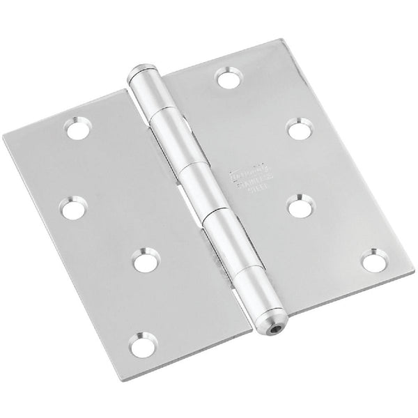 National 4 In. Square Stainless Steel Door Hinge