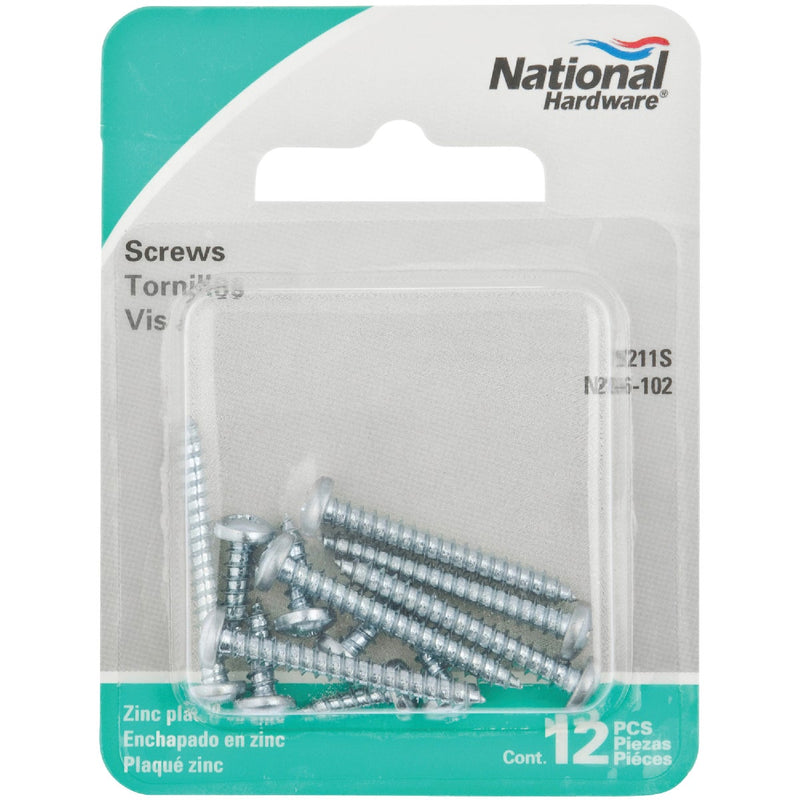 National 211 Steel Shelf Bracket Screw, Zinc (12-Pack)