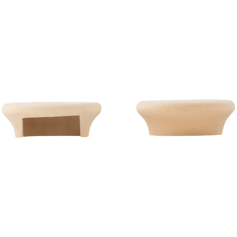 National 1-3/8 In. Wood Closet Rod Socket, Natural (2-Pack)