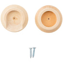 National 1-3/8 In. Wood Closet Rod Socket, Natural (2-Pack)