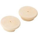 National 1-3/8 In. Wood Closet Rod Socket, Natural (2-Pack)
