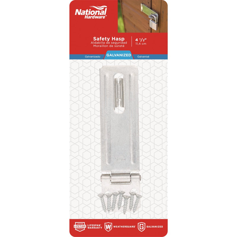 National 3-1/4 In. Galvanized Non-Swivel Safety Hasp