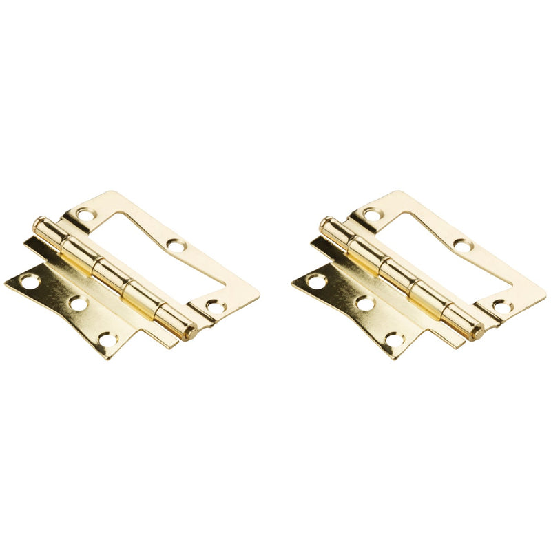 National 3-1/2 In. Brass Surface-Mounted Door Hinge (2-Count)