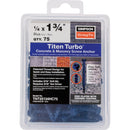 Simpson Strong-Tie Titen Turbo  1/4 in. x 1-3/4 in. Hex-Head Concrete and Masonry Screw, Blue (75-Qty)