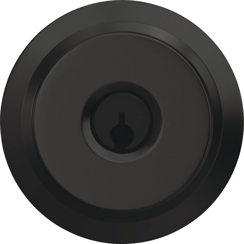 Schlage Bowery Matte Black Restoring Keyed Entry Door Knob