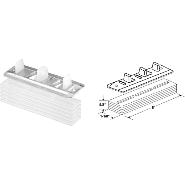 Prime-Line Bypass Door Guide & Carpet Risers