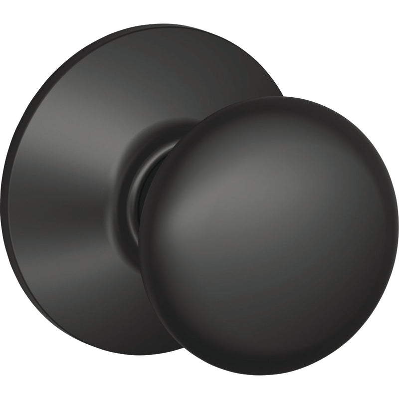 Schlage Plymouth Matte Black Passage Hall/Closet Door Knob