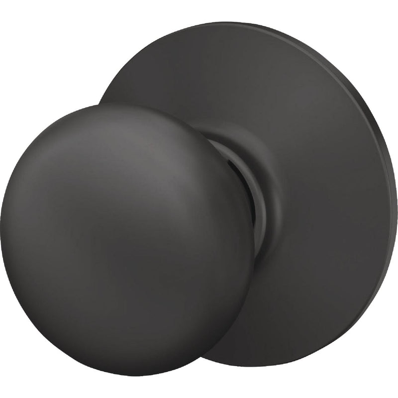 Schlage Plymouth Matte Black Passage Hall/Closet Door Knob