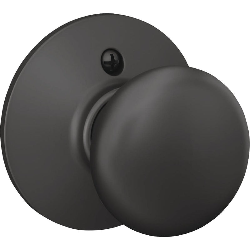 Schlage Plymouth Matte Black Passage Hall/Closet Door Knob