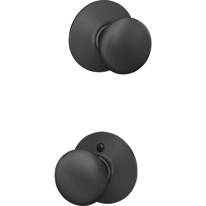 Schlage Plymouth Matte Black Passage Hall/Closet Door Knob