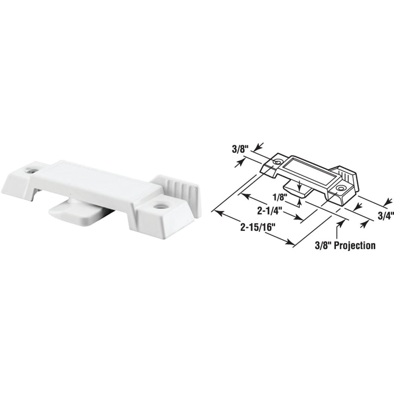 Prime-Line White Latch Sliding Window Sash Lock