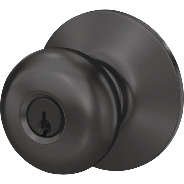 Plymouth Knob Keyed Entry - Matte Black