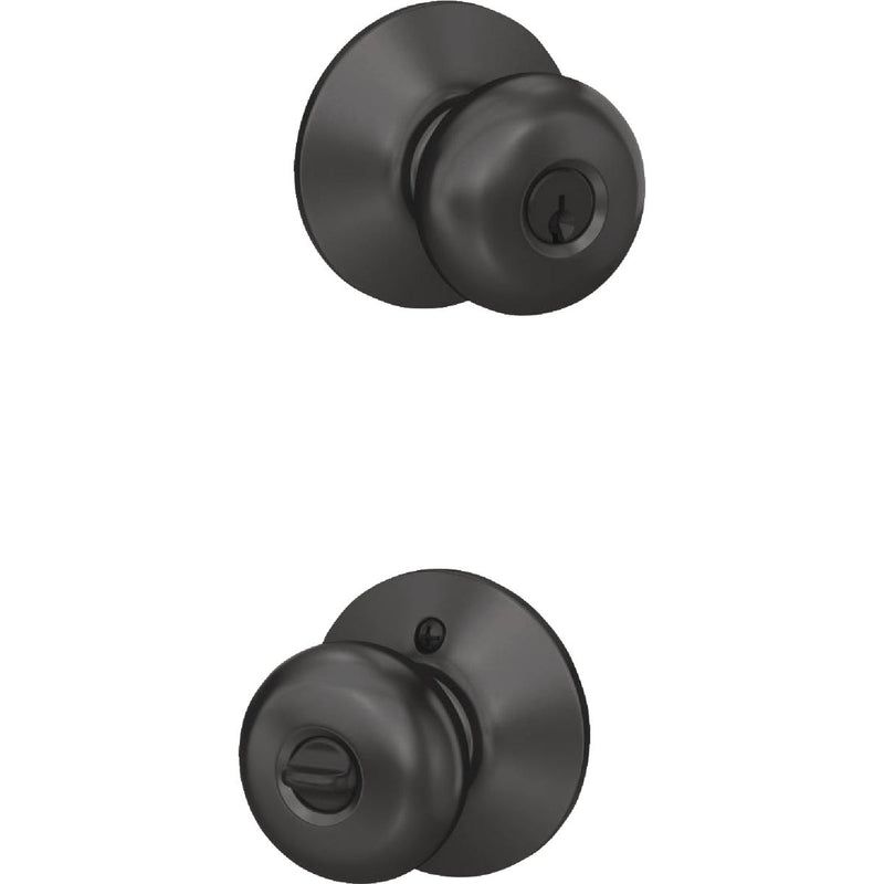 Plymouth Knob Keyed Entry - Matte Black