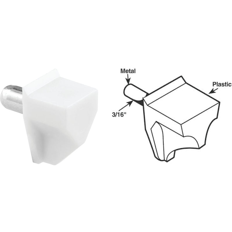 Prime-Line 5mm Clear Plastic with Steel Shelf Support (8-Count)