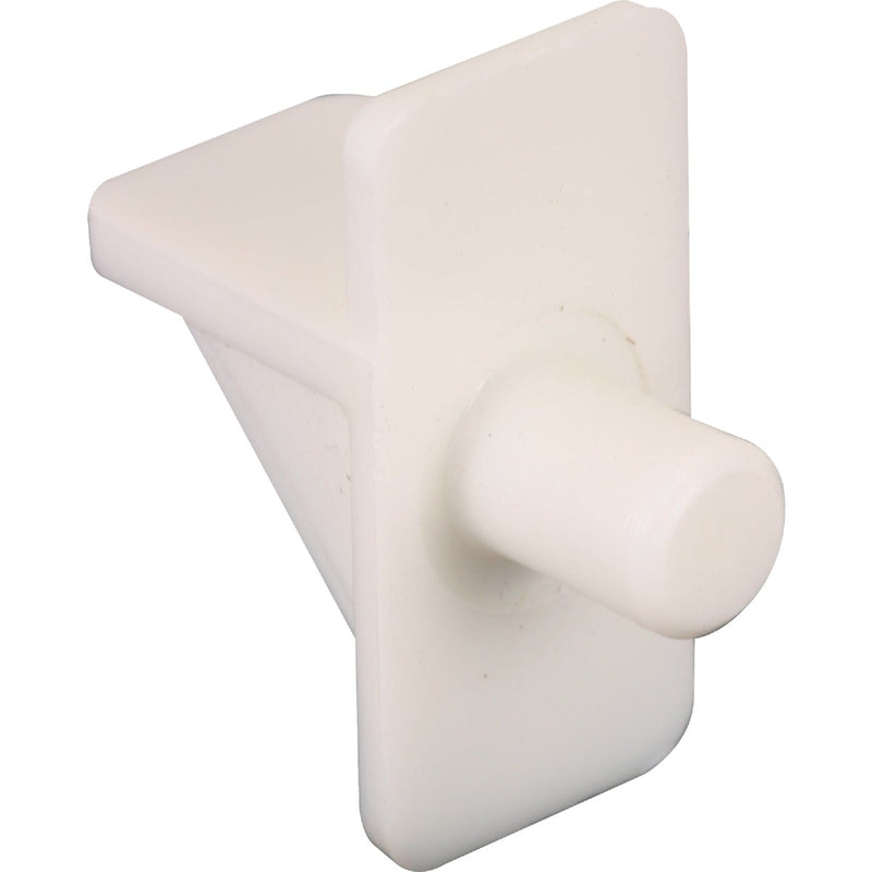 Prime-Line 1/4 In. White Plastic Shelf Support (8 Count)