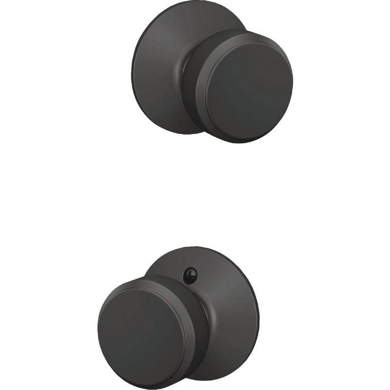 Schlage Bowery Matte Black Passage Door Knob