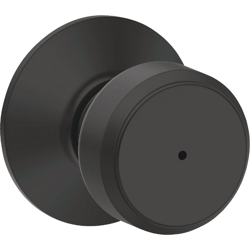 Schlage Bowery Matte Black Bath/Bedroom Privacy Lock