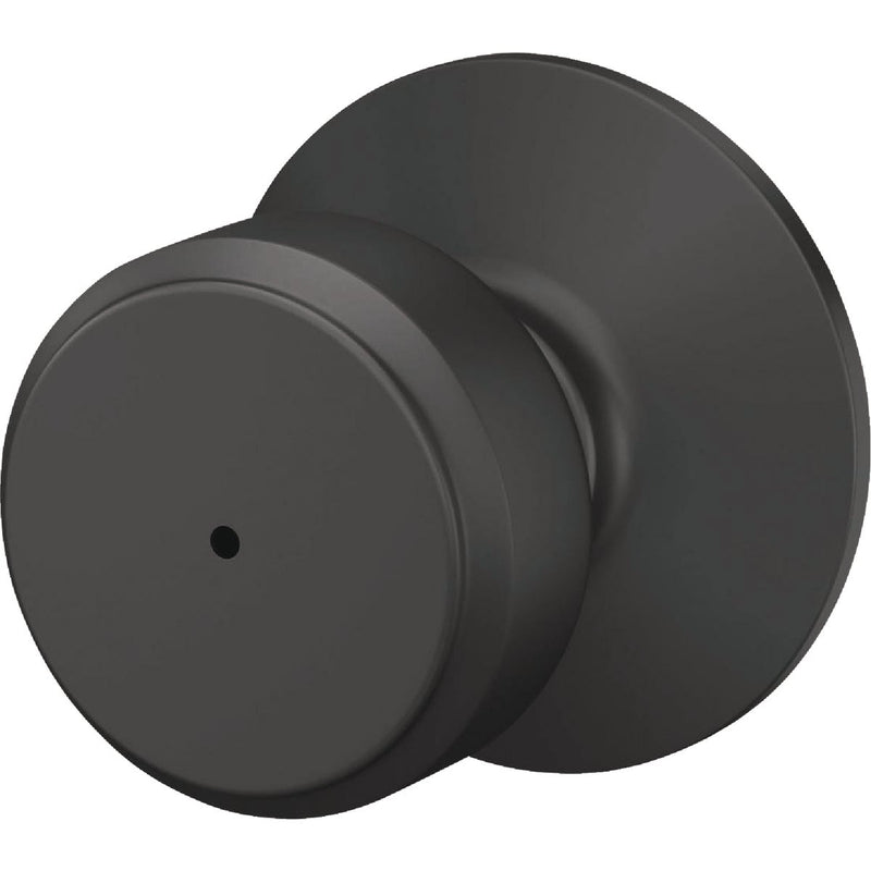 Schlage Bowery Matte Black Bath/Bedroom Privacy Lock