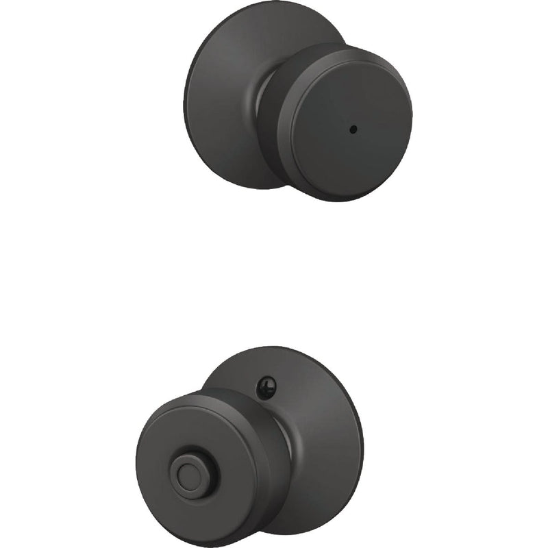 Schlage Bowery Matte Black Bath/Bedroom Privacy Lock