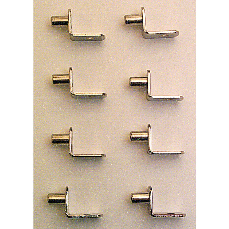 Prime-Line 1/4 In. Nickel Shelf Support (8-Count)