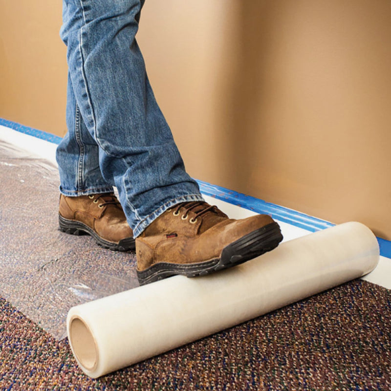 Surface Shields Carpet Shield 24 In. x 50 Ft. Self-Adhesive Film Floor Protector