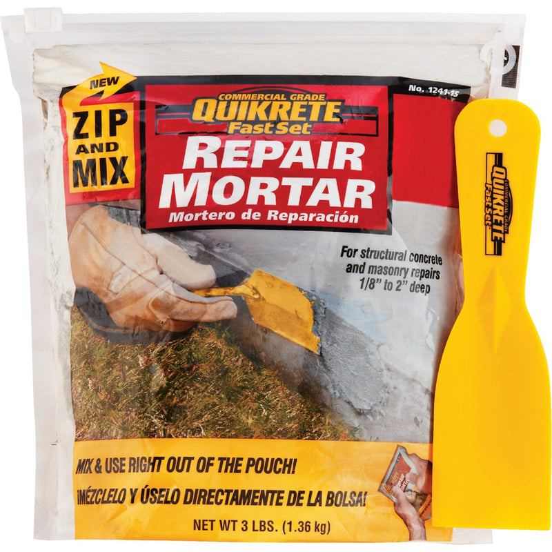 Quikrete Zip & Mix Mortar Polymermodified 3 Lb. Repair Mortar Mix