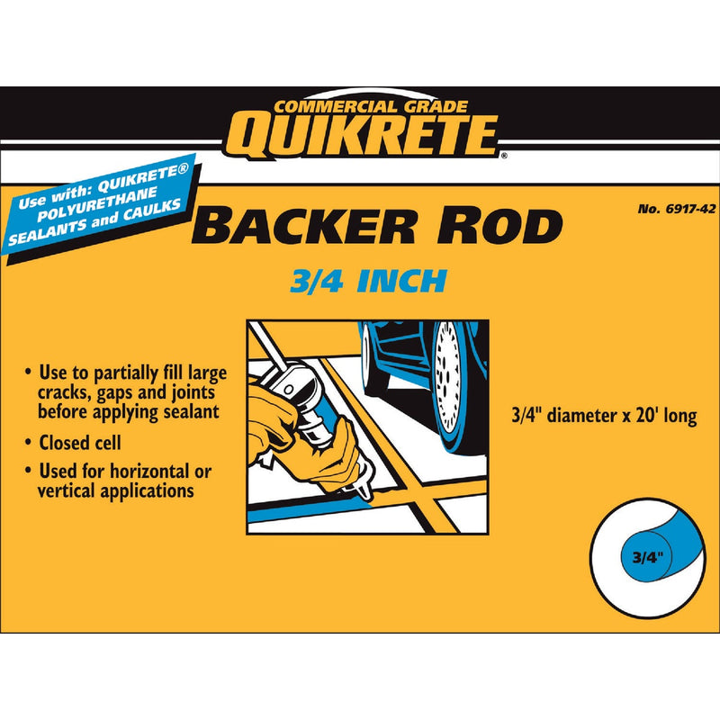 Quikrete 3/4 In. x 20 Ft. Gray Backer Rod