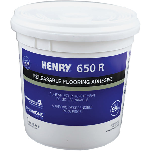 Henry Releasable Bond Pressure Sensitive Fiberglass Sheet Vinyl Floor Adhesive, 1 Gal.