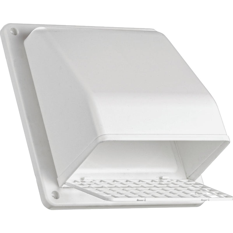 Lambro 6 In. White Plastic Wall Vent Cap