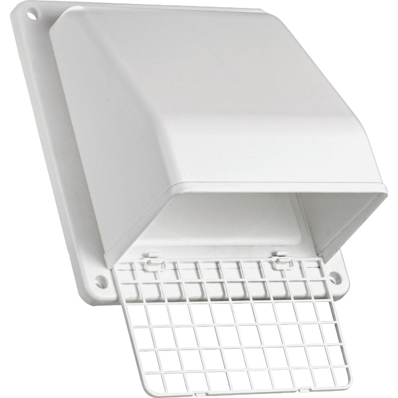 Lambro 6 In. White Plastic Wall Vent Cap