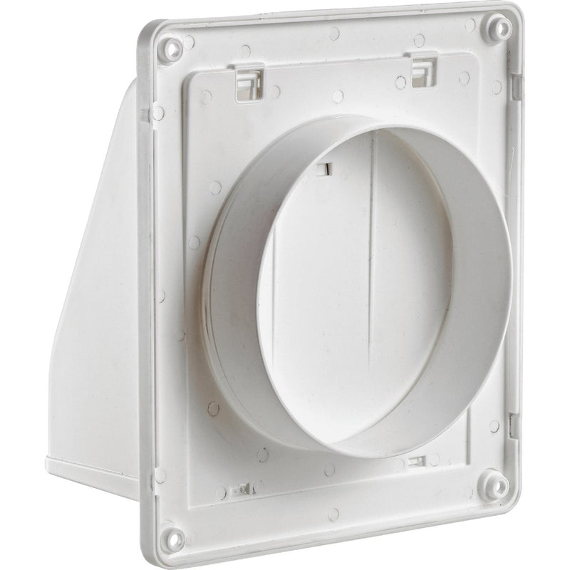 Lambro 6 In. White Plastic Wall Vent Cap