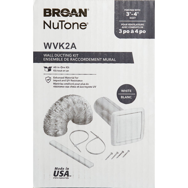 Broan-Nutone 3 In./4 In. Exhaust Fan Wall Vent Kit (8-Piece)