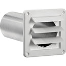 Lambro 4 In. White Plastic Exhaust Wall Louvered Vent