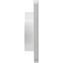Lambro 4 In. White Plastic Exhaust Wall Louvered Vent