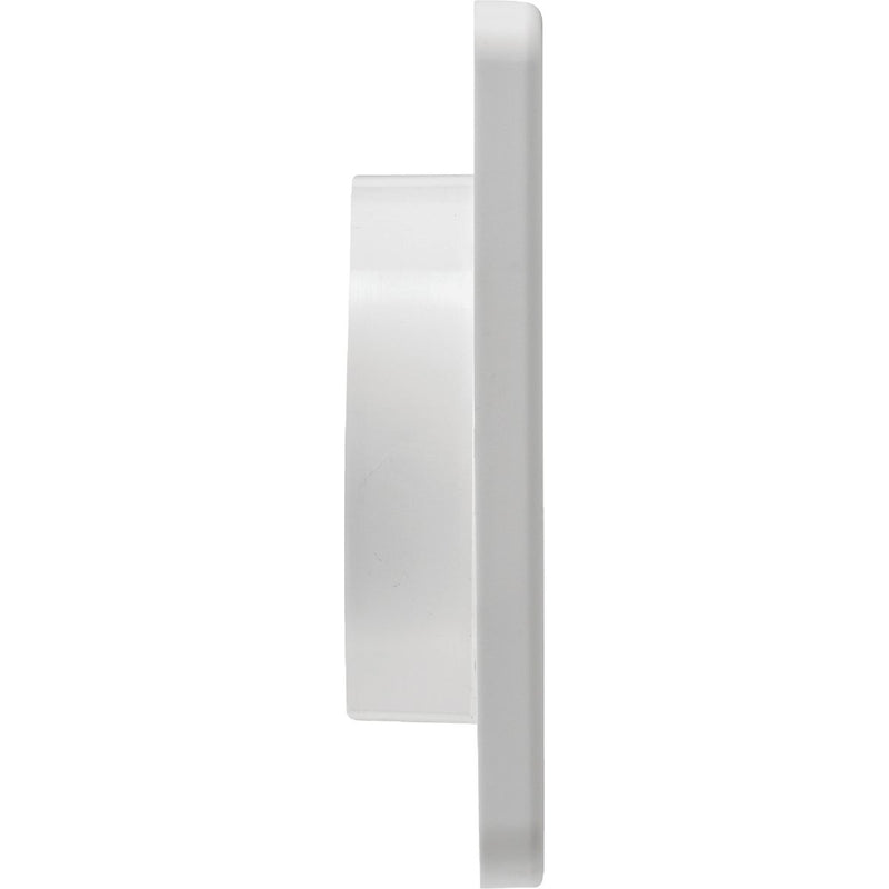 Lambro 4 In. White Plastic Exhaust Wall Louvered Vent