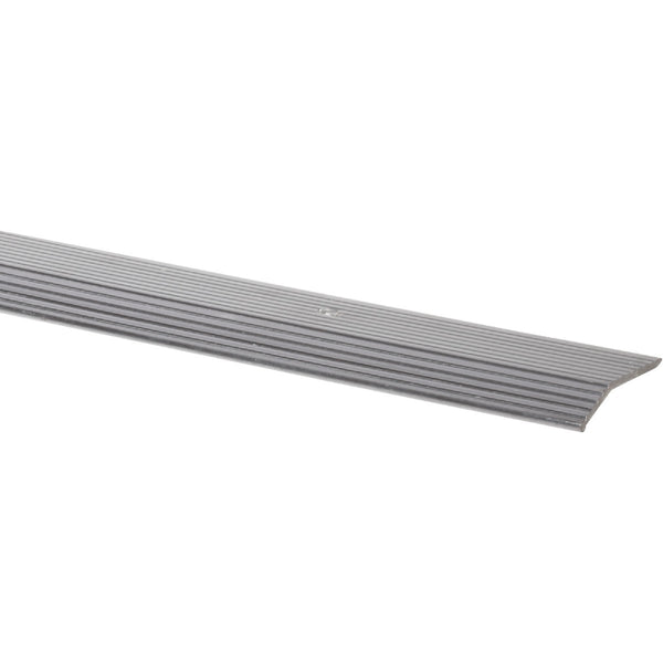 Do it Satin Silver Fluted 1-3/8 In. x 6 Ft. Aluminum Carpet Trim Bar, Wide