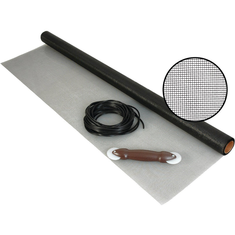 Phifer BetterVue 36 In. x 84 In. Black Fiberglass Screen Kit