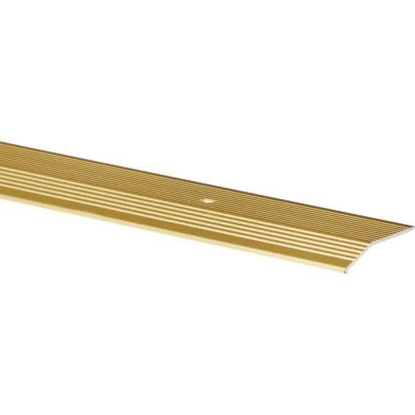 Do it Satin Gold Fluted 2 In. x 3 Ft. Aluminum Carpet Trim Bar, Extra Wide