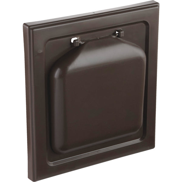 No-Pest 4 In. Brown Plastic Wide Mount Dryer Vent Hood