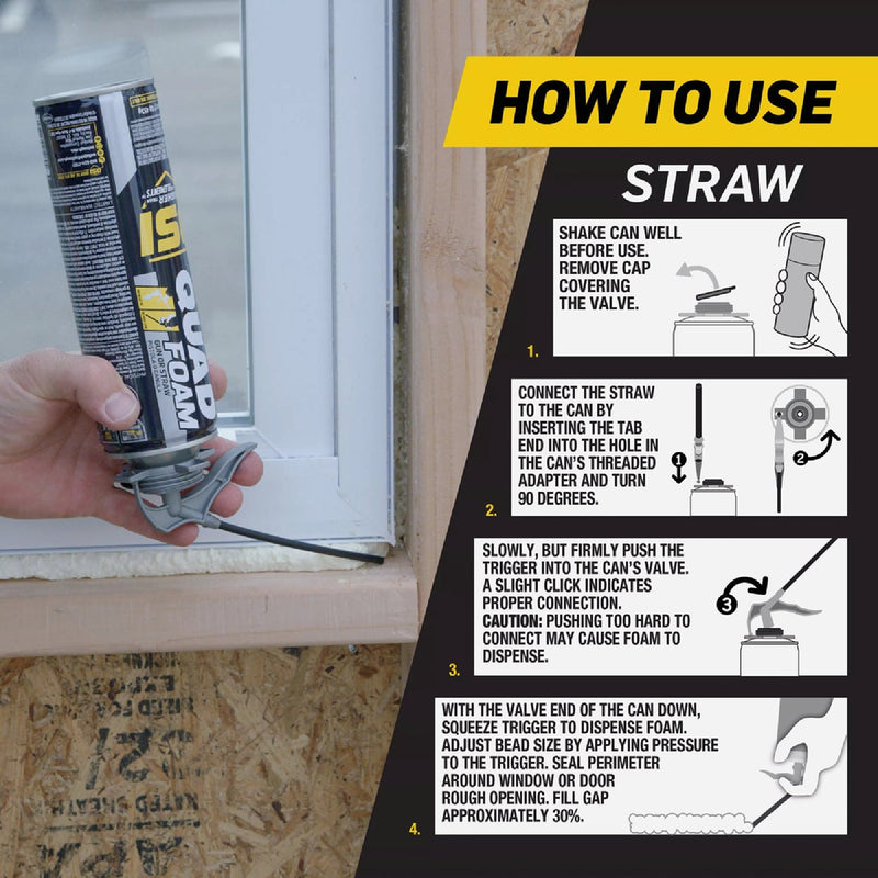 OSI Quad Foam 16 Oz. Dual Window & Door Foam Sealant