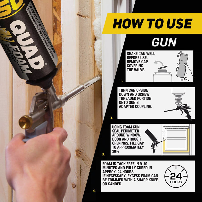 OSI Quad Foam 16 Oz. Dual Window & Door Foam Sealant