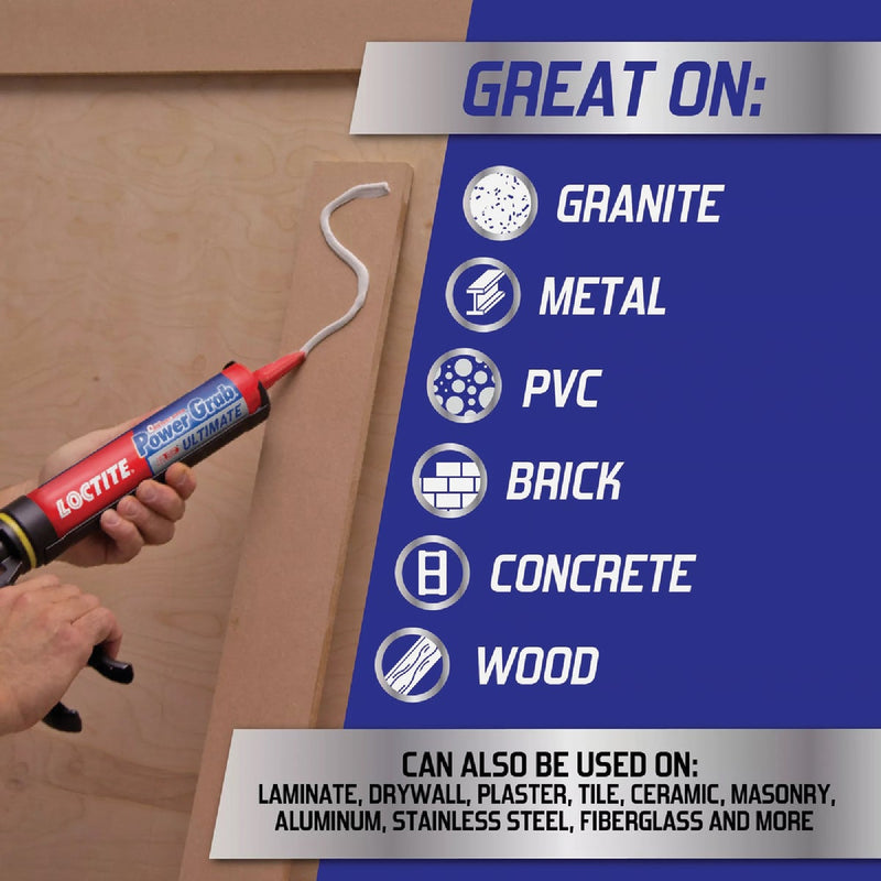 LOCTITE Power Grab 9 Oz. White Ultimate Construction Adhesive