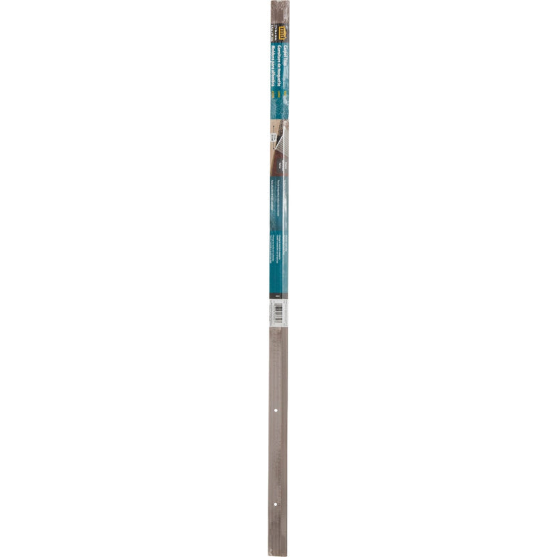 M-D Pewter Fluted 1-3/8 In. x 3 Ft. Aluminum Carpet Trim Bar, Wide