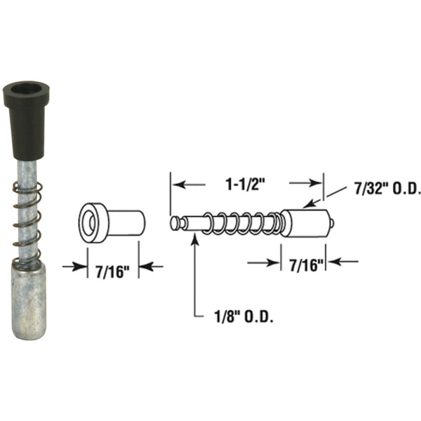 Prime-Line Silver Die-Cast Window Screen Repair Plunger Latch (25-Pack)