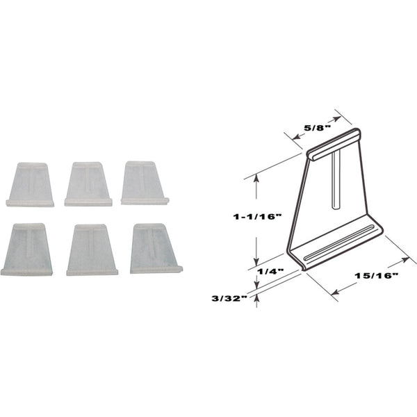 Prime-Line White Spline Channel Pull Tab (25-Pack)