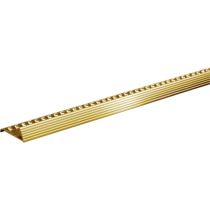 Do it Satin Gold Fluted 1-3/8 In. x 3 Ft. Carpet Clamdown with Teeth