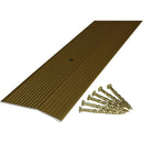 M-D Satin Brass Fluted 2 In. x 3 Ft. Aluminum Carpet Trim Bar, Extra Wide